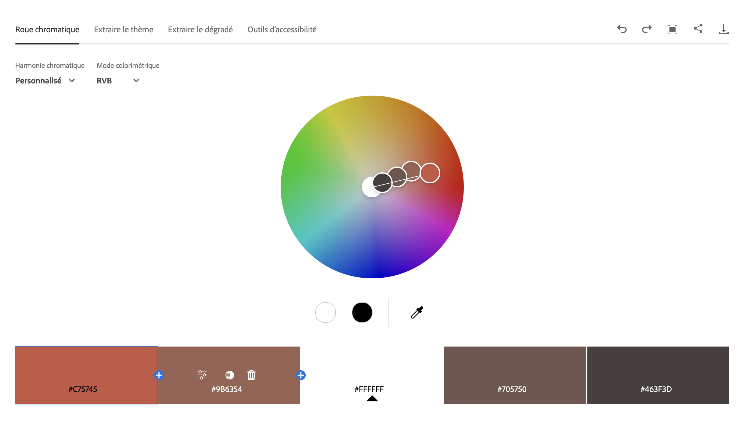 Adobe Color interface