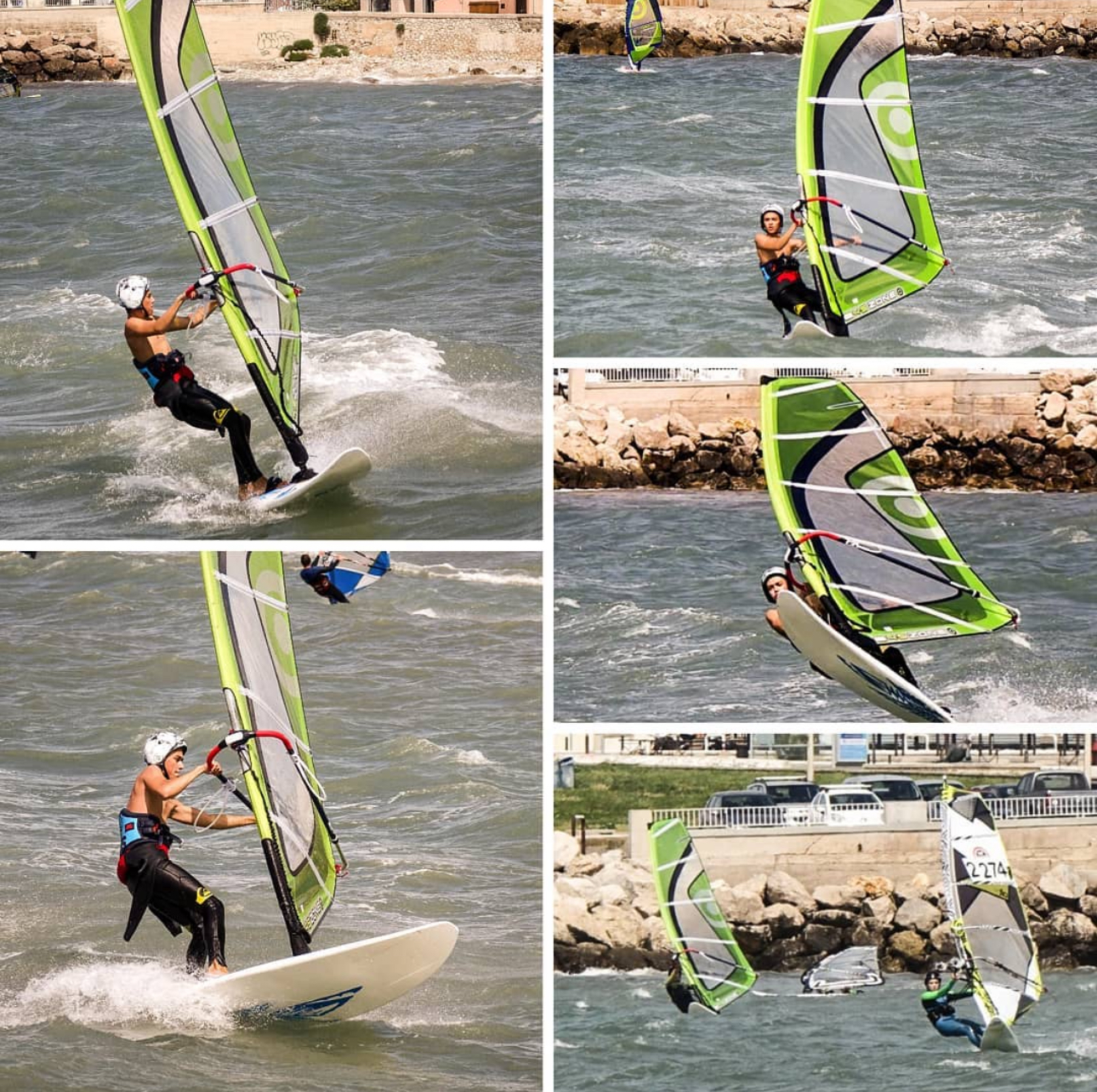 Me windsurfing